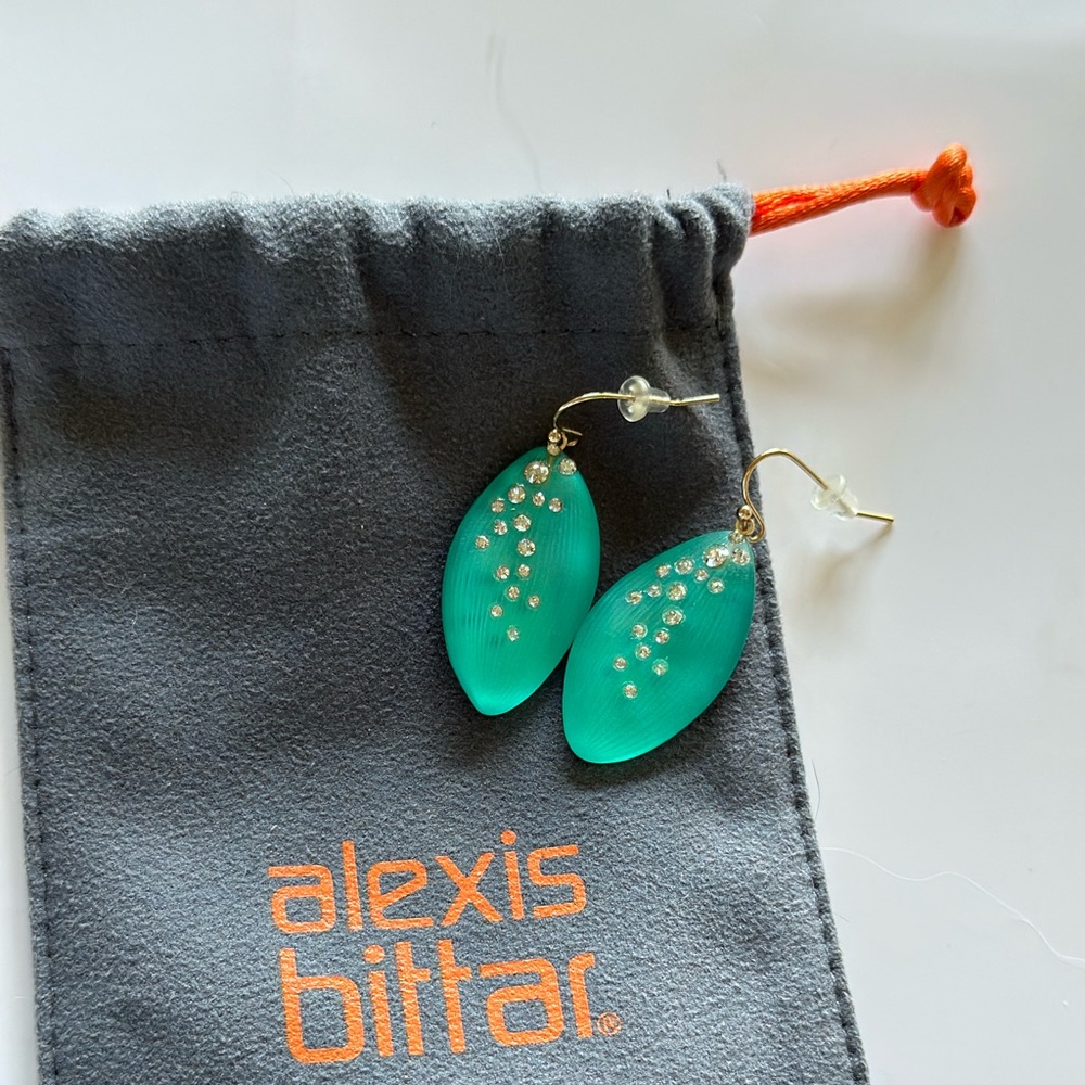 Teal Alexis Bittar drop earrings